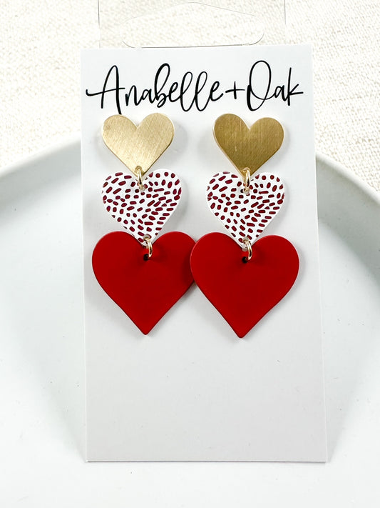 Love Is In the Air Earrings, Red