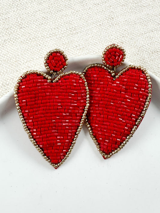 Hearts On Fire Earrings, Red