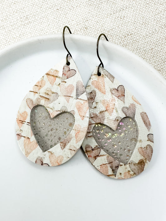 Blushing Heart Earrings