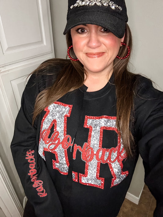 Sideline Split Sweatshirt Cardigan--PREORDER, CUSTOMIZEABLE