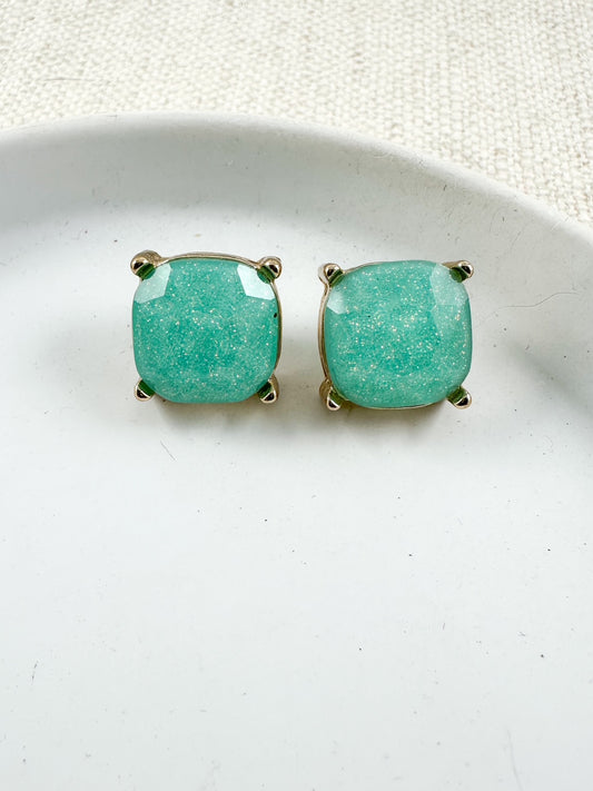 Halo Glow Studs, Mint