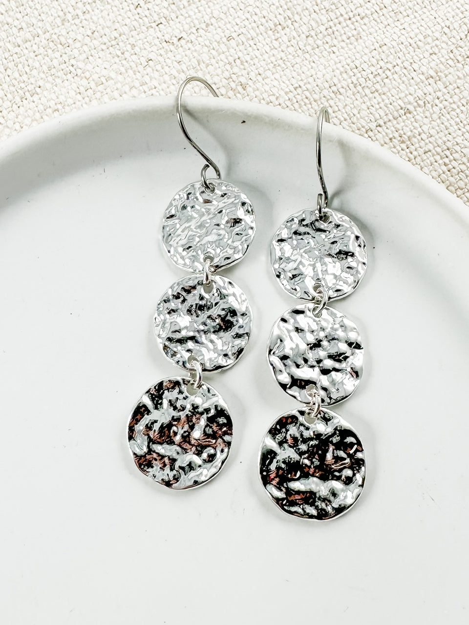 Country Charm Earrings, Silver