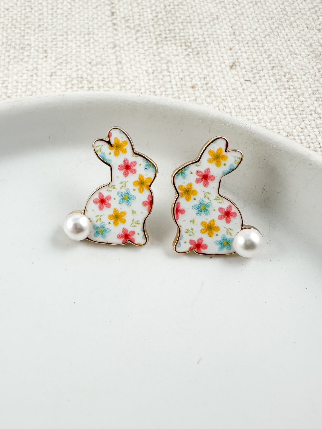 Bunny Hop Studs, Multi Floral