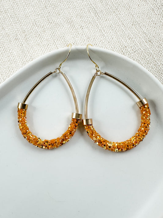 Confetti Dance Earrings, Orange