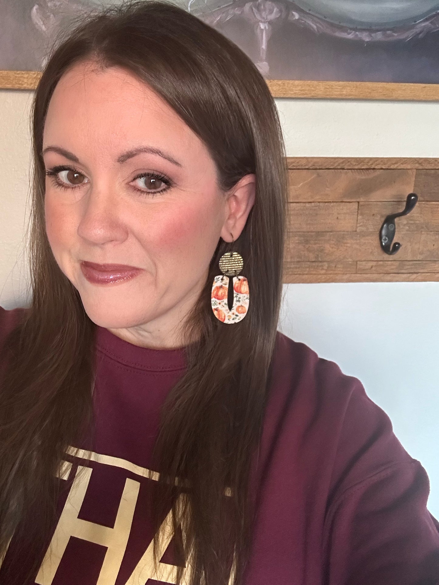 Pumpkin Field Earrings