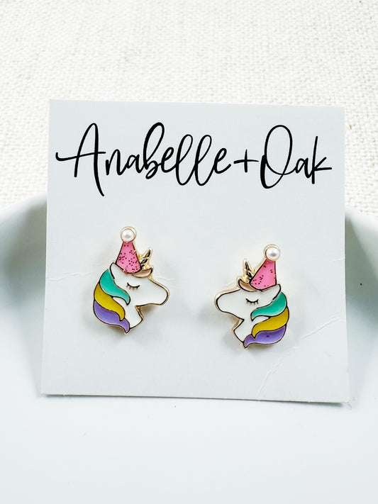 Birthday Unicorn Studs