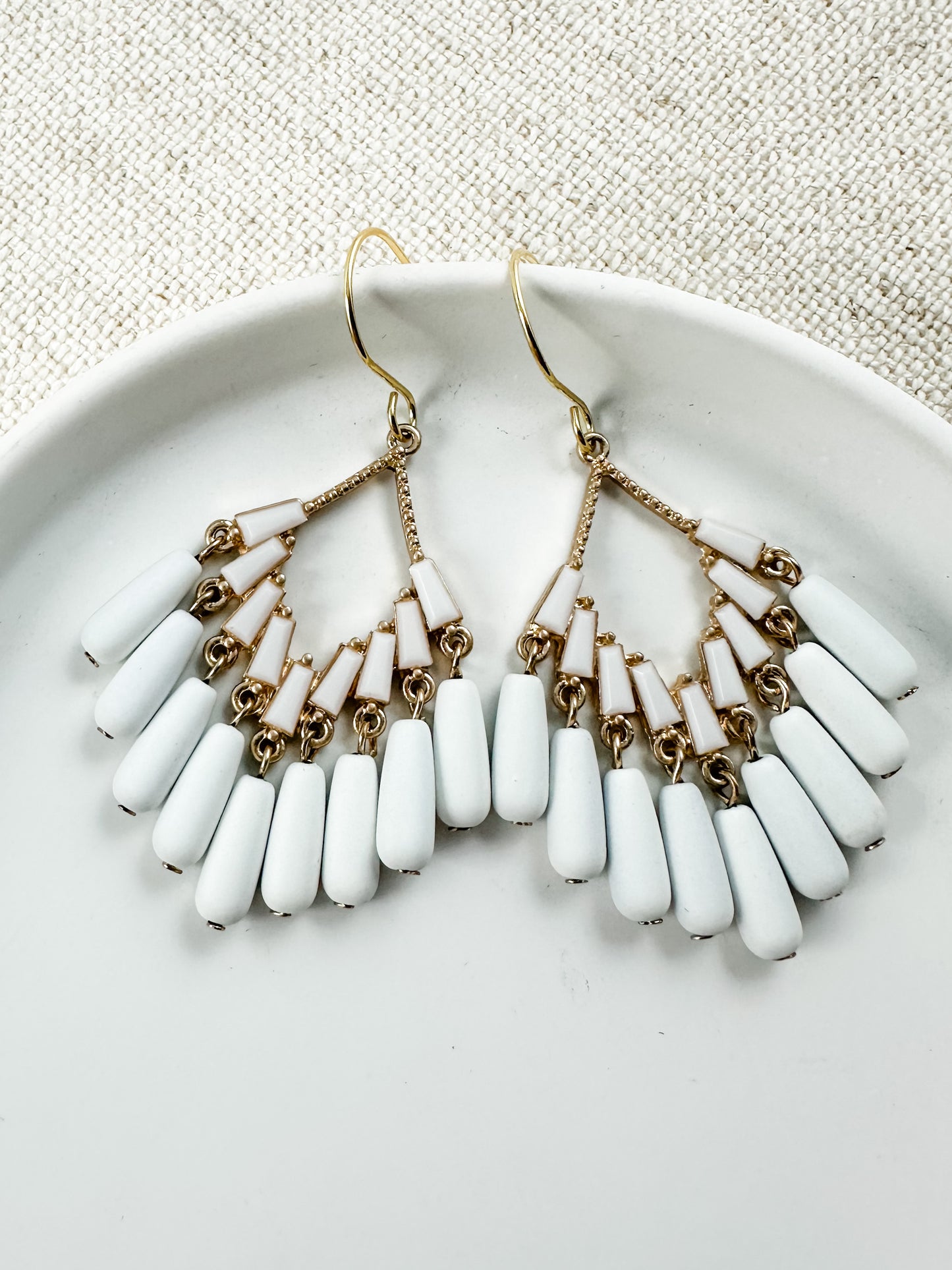 Flare & Fancy Earrings, White