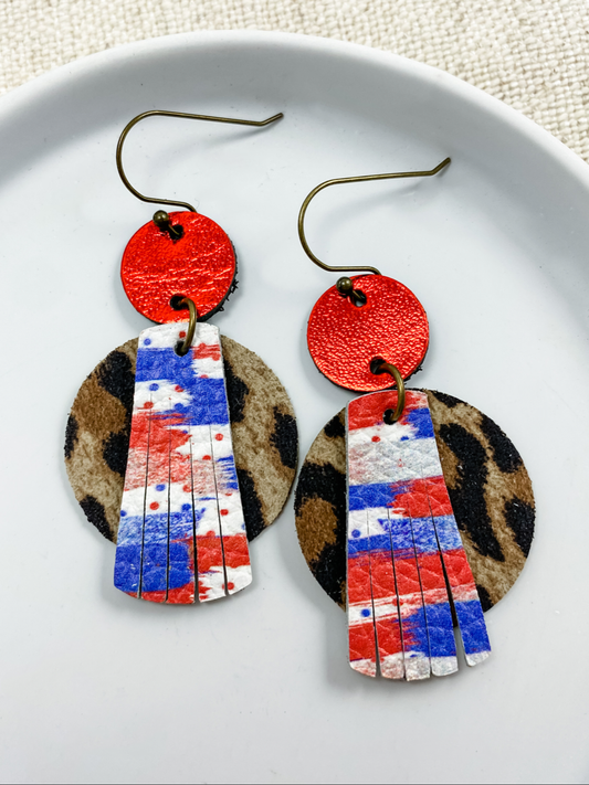 Red, White, & Wild Earrings