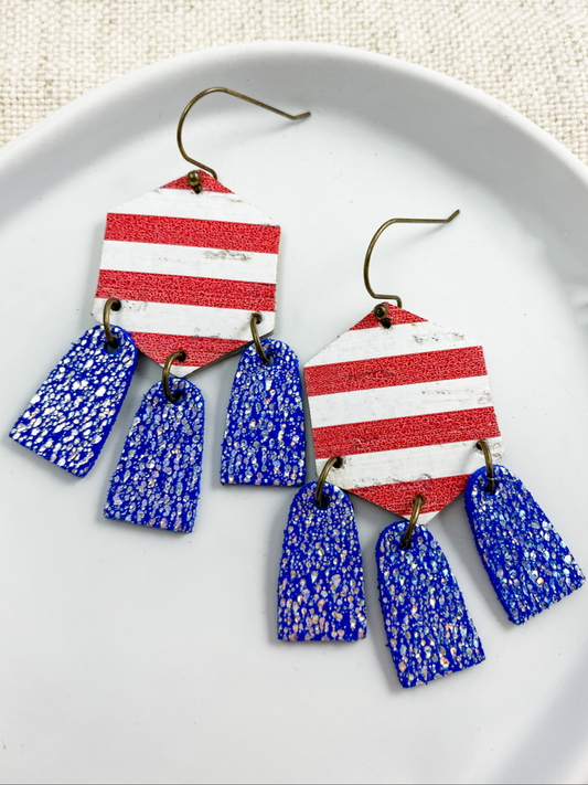 Red, White, & Sparkle Earrings