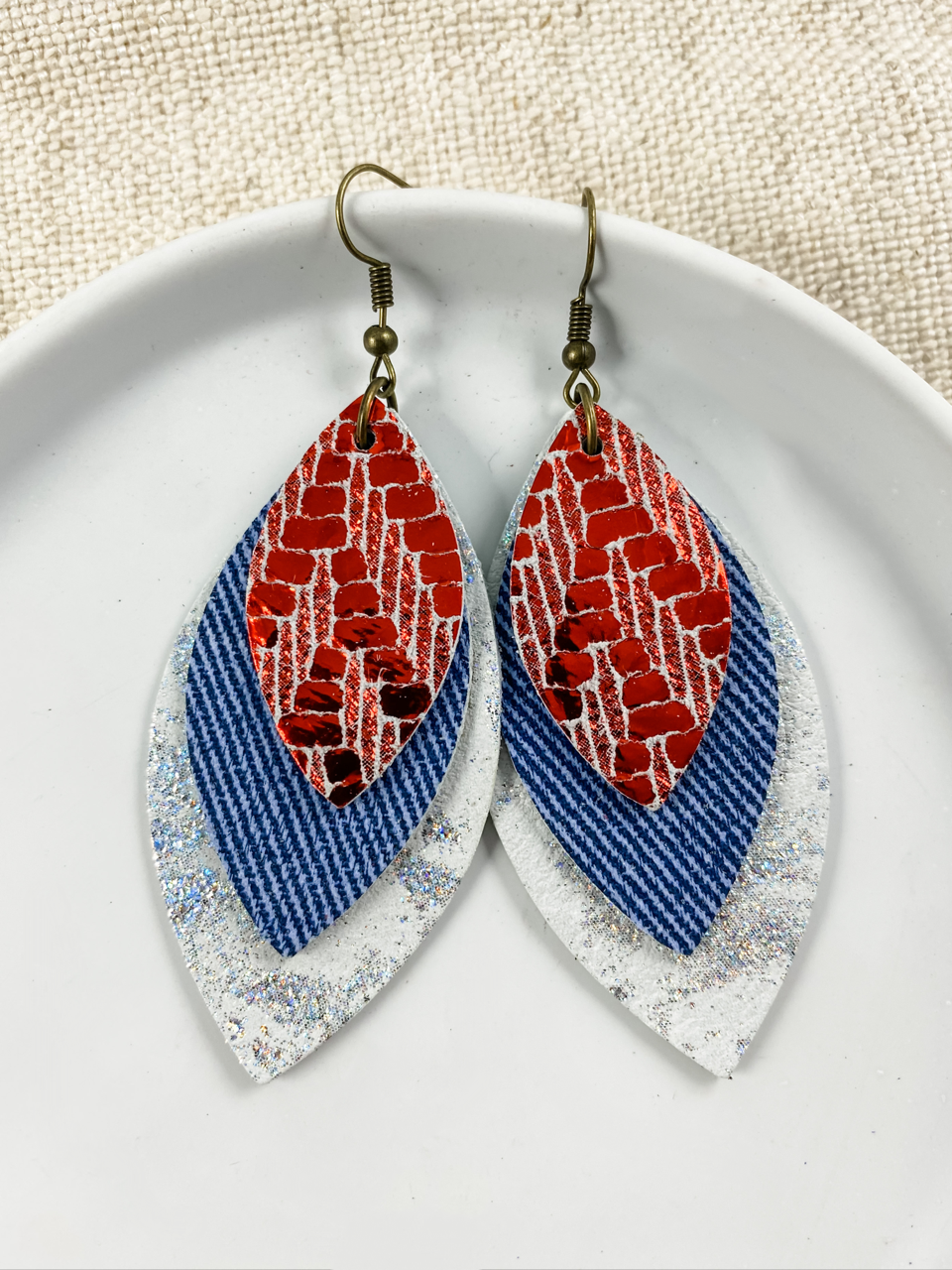 Denim Sparkle Earrings