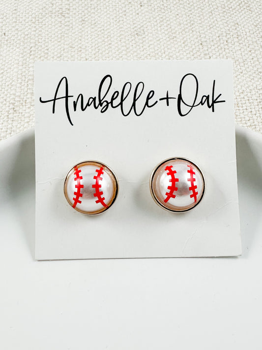 Pearl & Sports Studs, Baseball