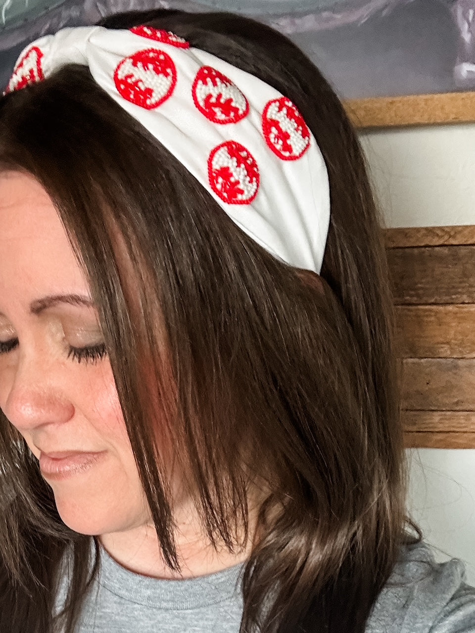Dugout Darling Headband, White