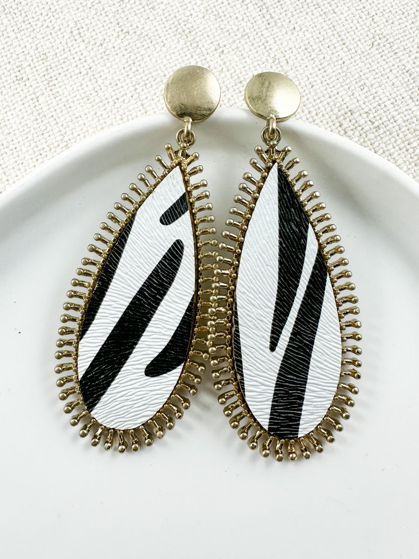 Vintage Zebra Earrings