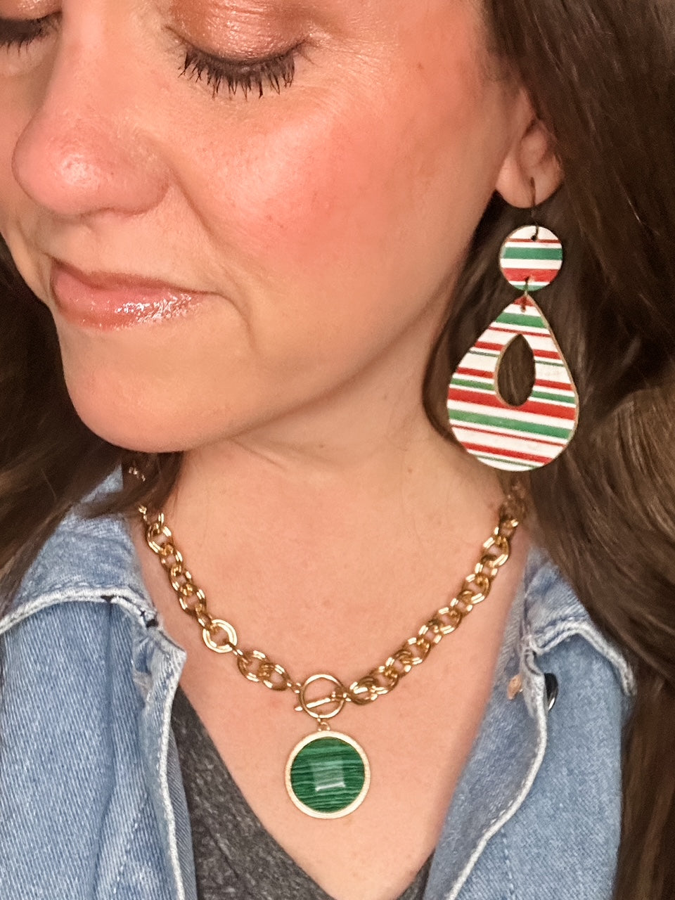 Moonlit Glow Necklace, Malachite