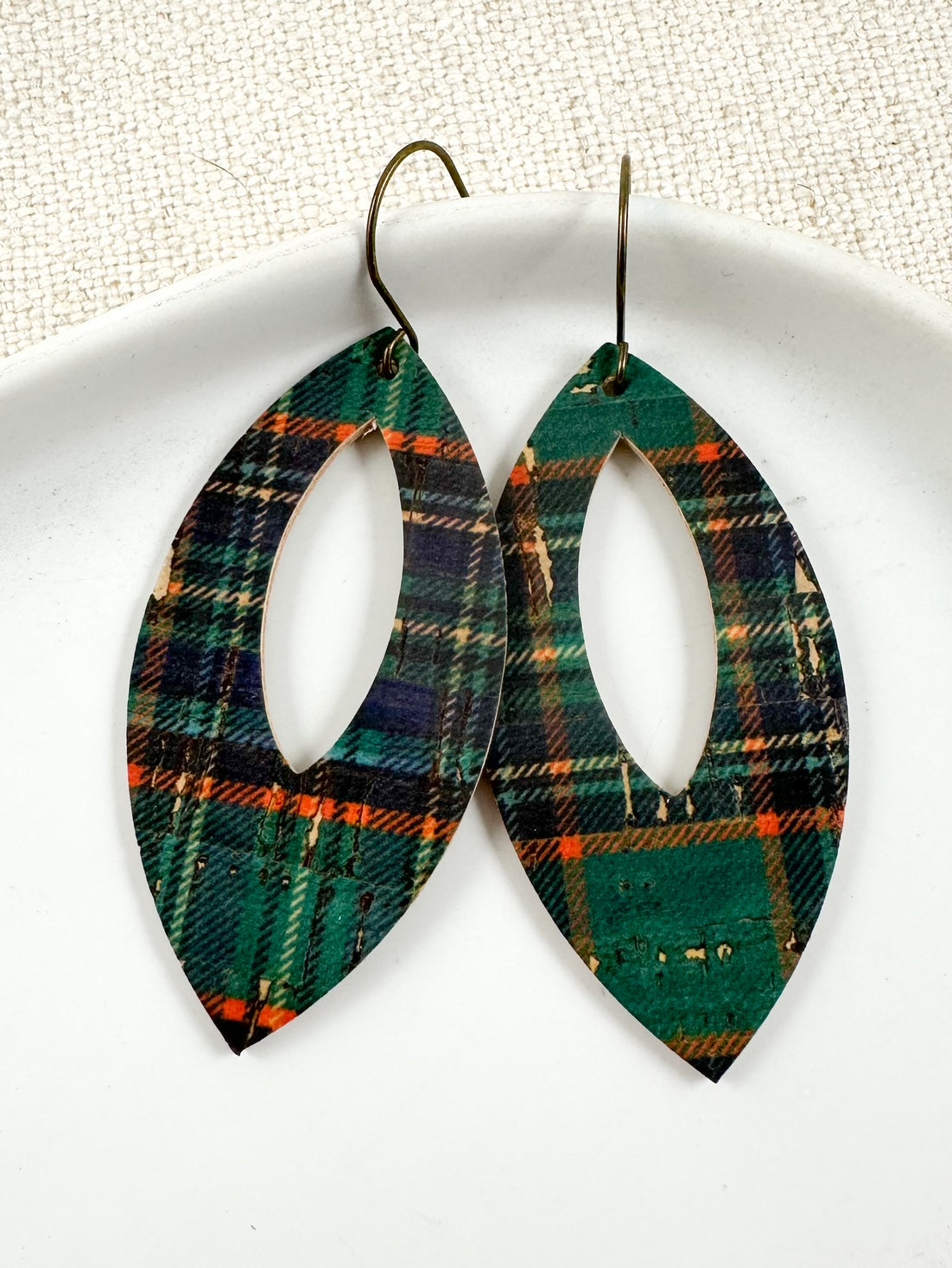 Green Tartan Plaid Cork