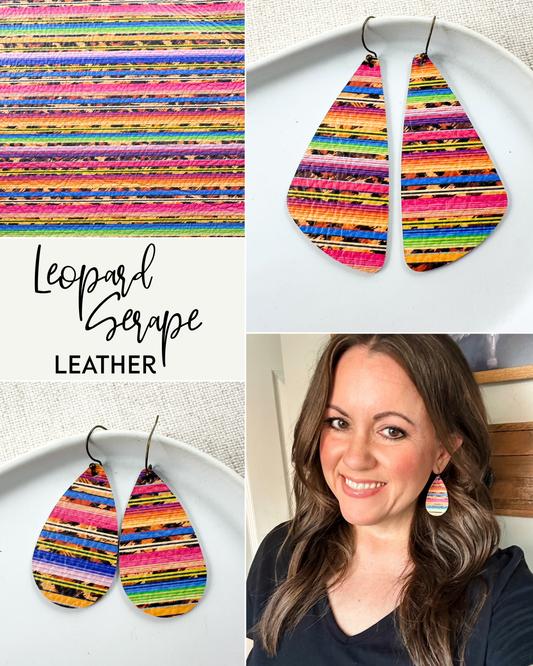 Leopard Serape Leather