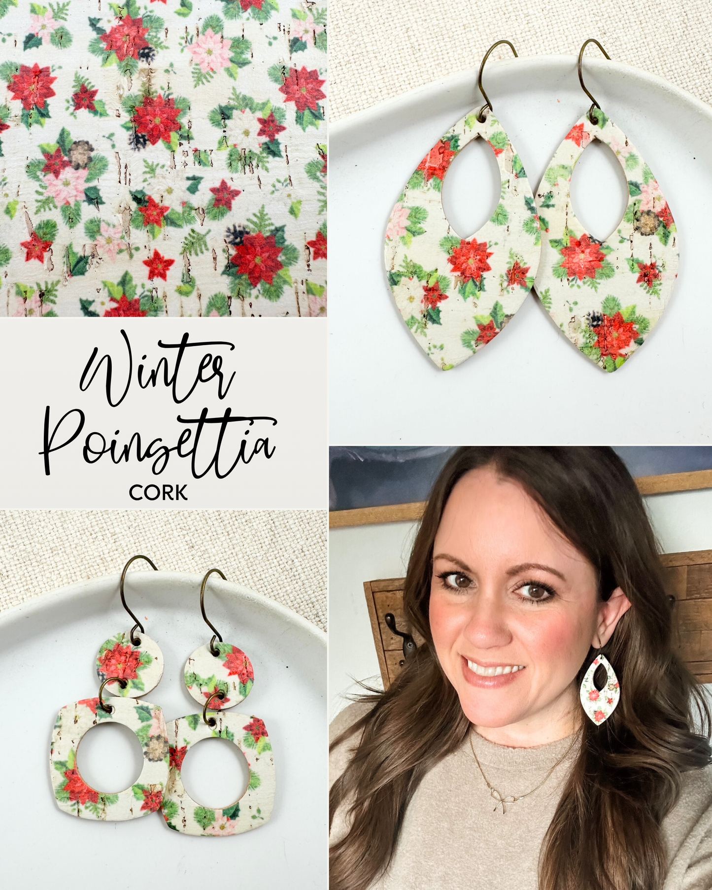 Winter Poinsettia Cork