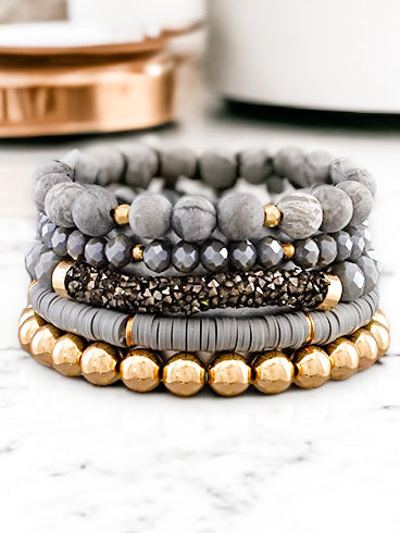 New Obsession Bracelet Set, Gray