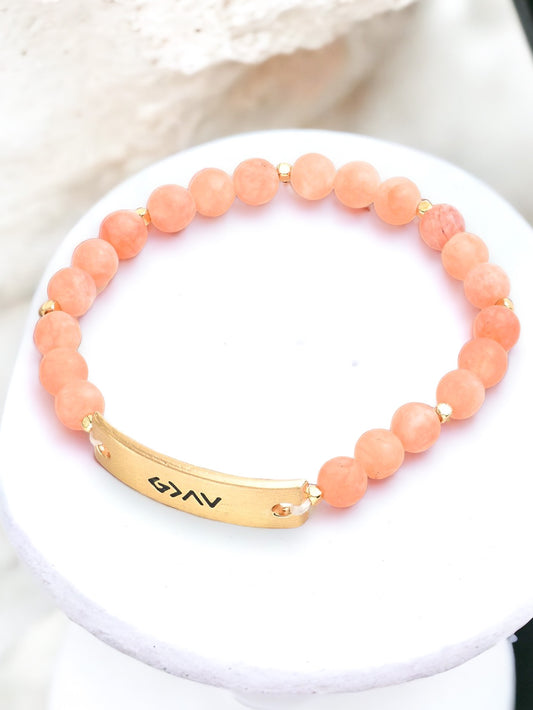 God Is Greater Bracelet, Blush