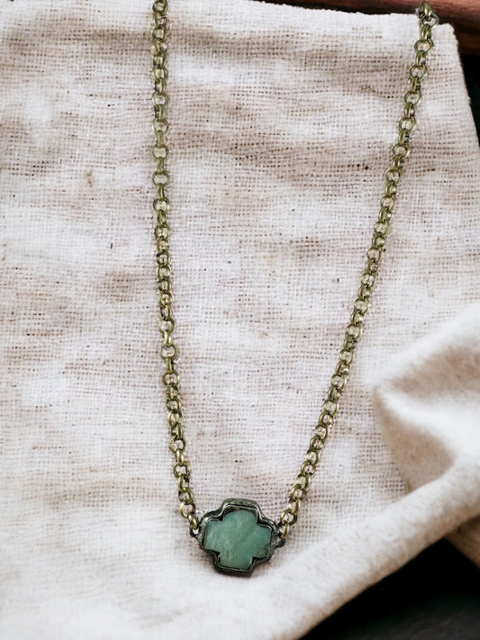 Love Unending Necklace, Amazonite