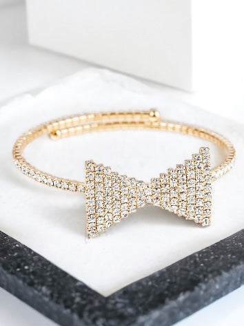 Tie It With a Bow Cuff Bracelet, Gold