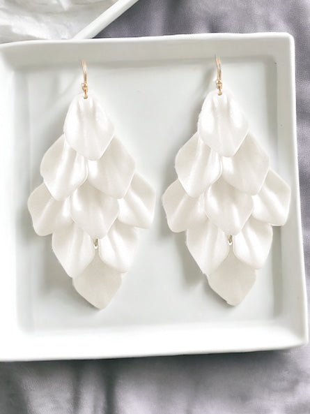 Feeling Loved Earrings, White