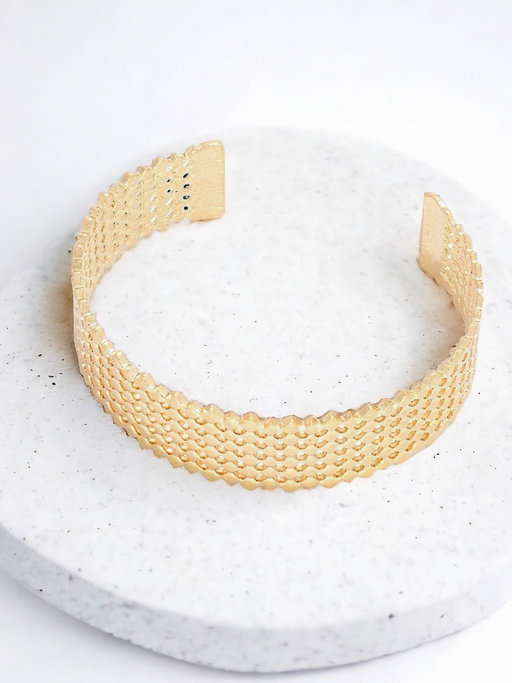 Basket Weave Cuff Bracelet, Gold