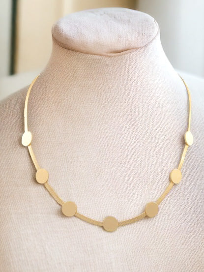 Doing My Best Necklace, Matte Gold