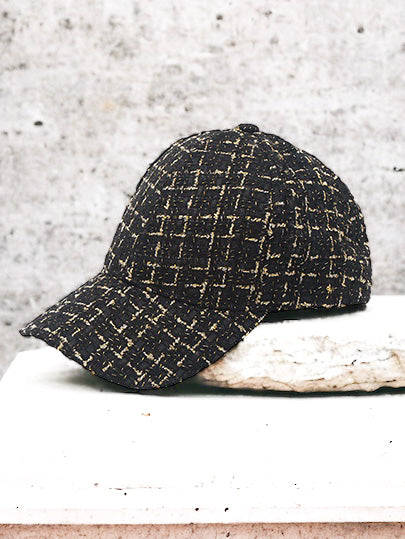 City Grid Hat, Black & Gold