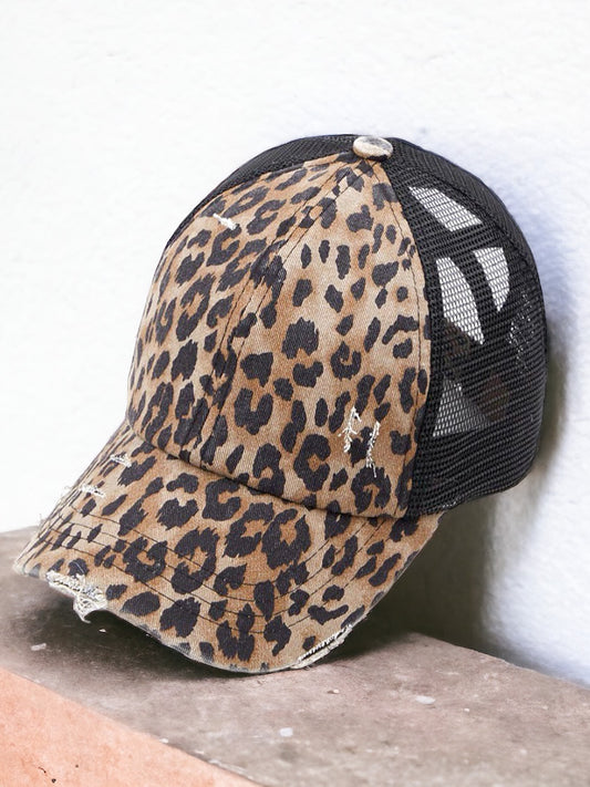 Leopard Hat, Black