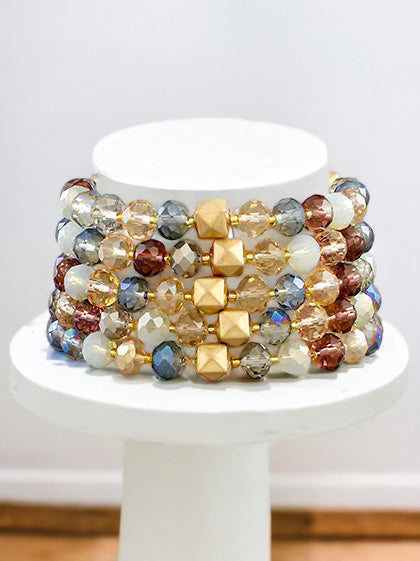 Twilight Bound Bracelet Set, Jewel Tone