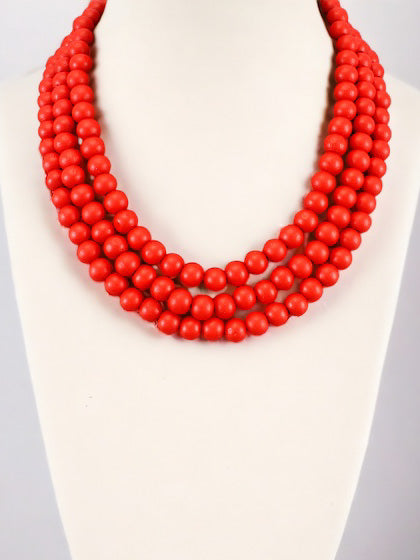 Plain As Day Necklace, Red