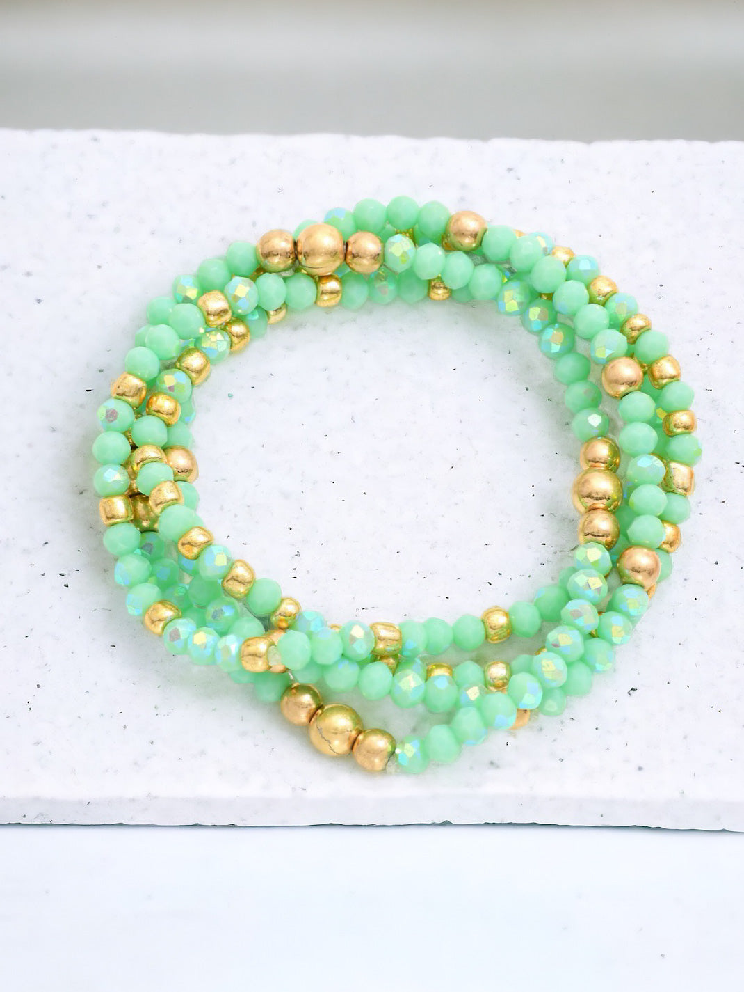 Dewdrop Dreams Bracelet Set, Mint