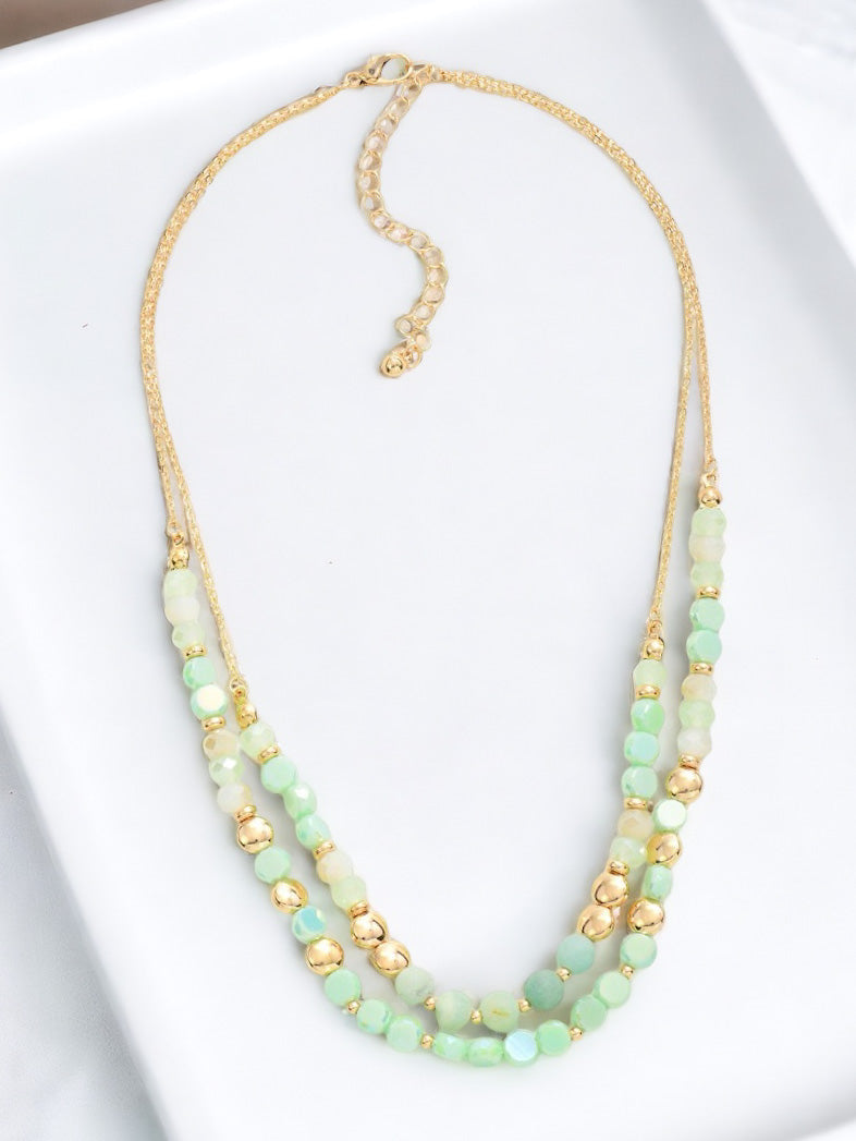 Moonlit Muse Necklace, Mint