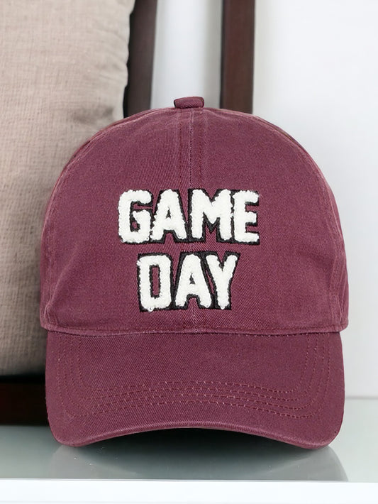 Game Day Chenille Hat, Maroon