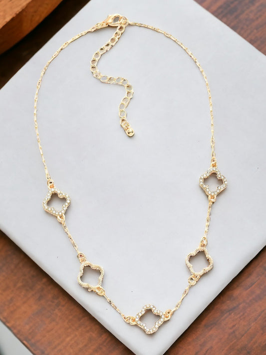 Gilded Clover Necklace