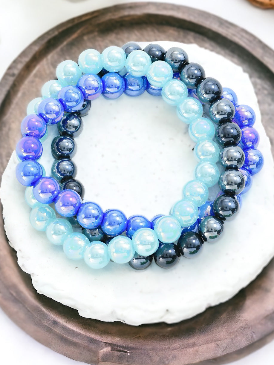 Arctic Shine Bracelet Set, Blue