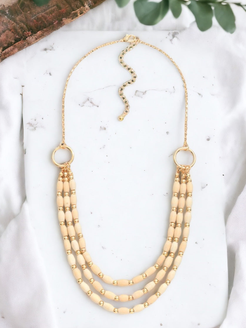 Timeless Tiers Necklace, Natural