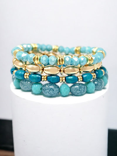 Glow Up Bracelet Set, Turquoise