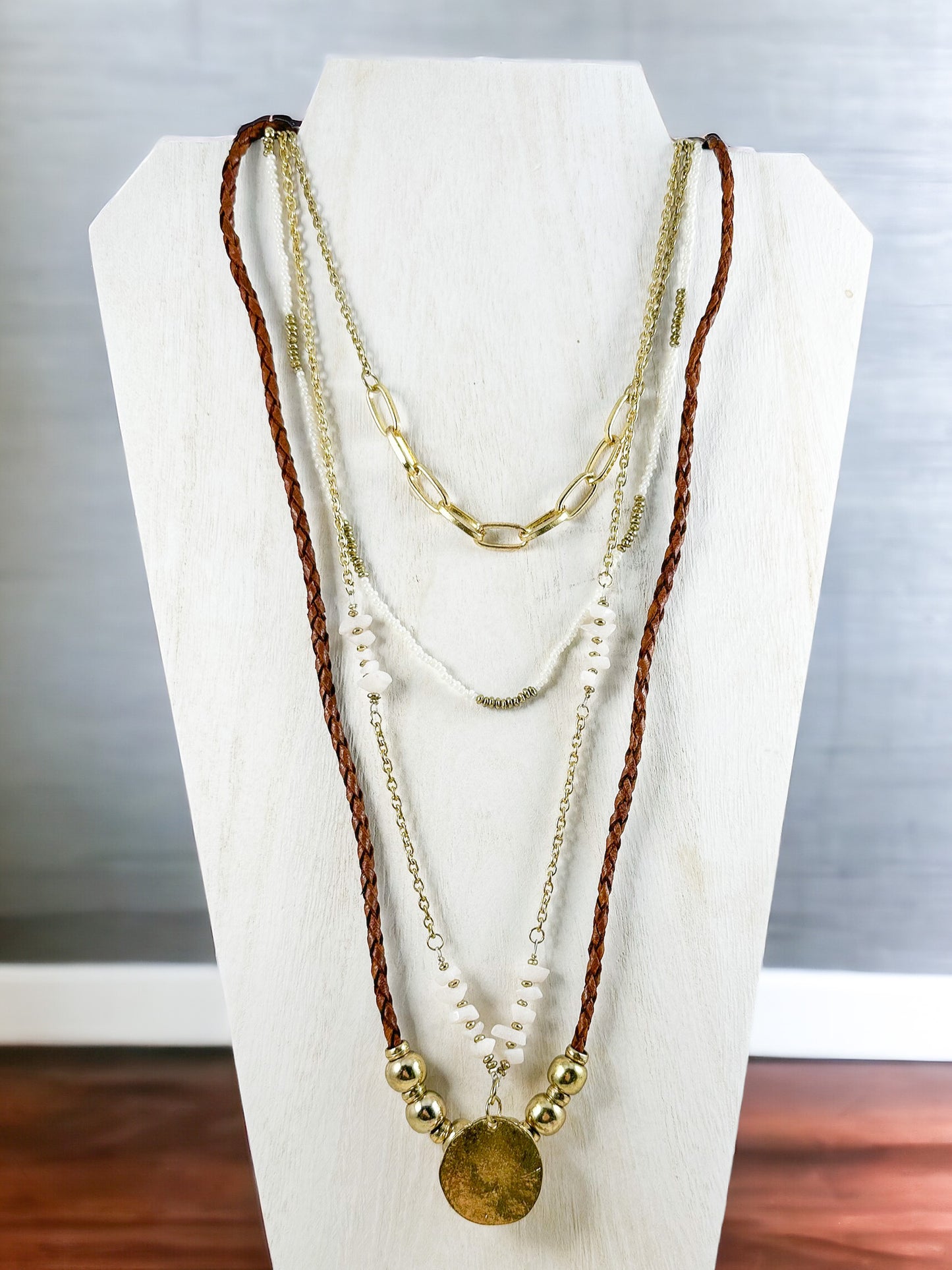 Golden Wanderer Necklace, Ivory