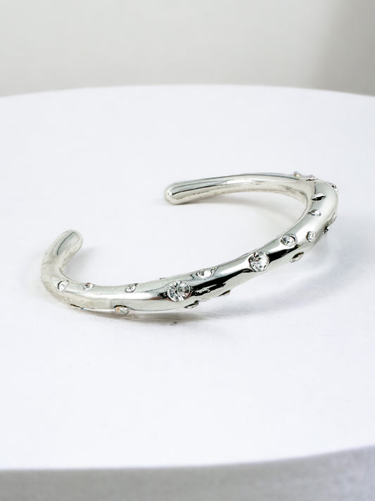 Illusion Cuff Bracelet, Silver