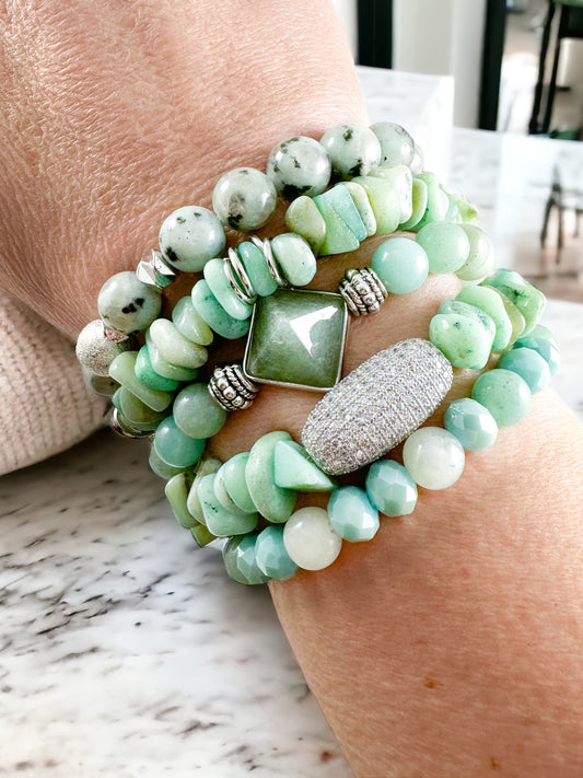 Jade Horizon Bracelet Set