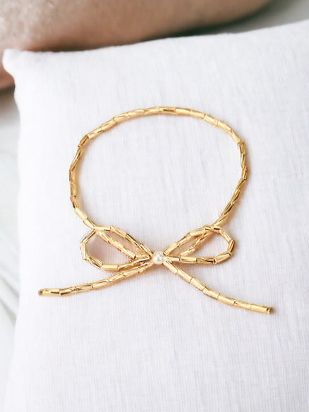 Bespoke Bow Bracelet, Gold