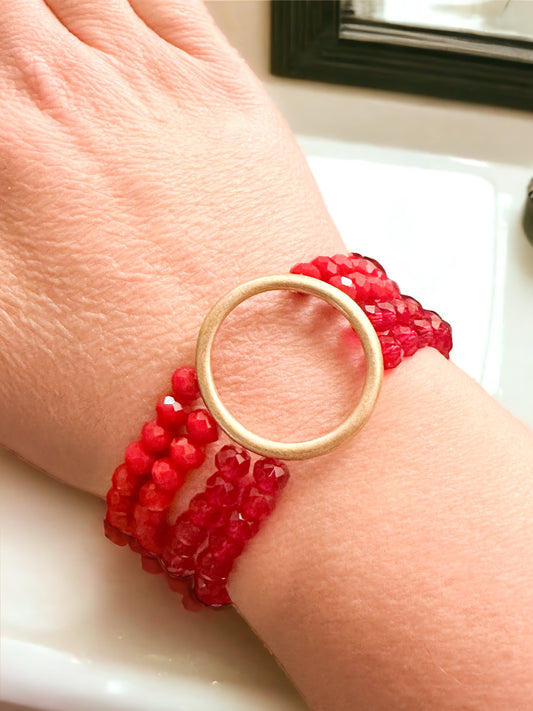 Endless Charm Bracelet, Red