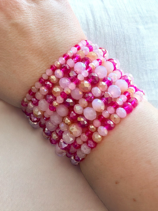 Festival Vibes Bracelet Set, Pink