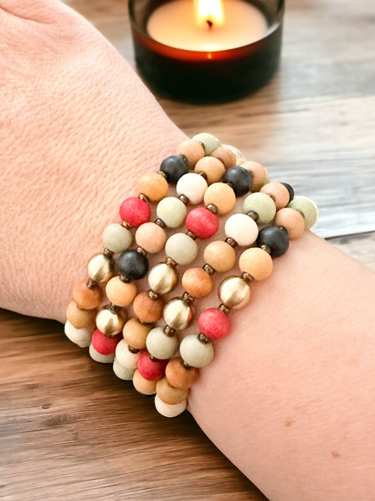 Wanderwood Bracelet Set, Dark Multi