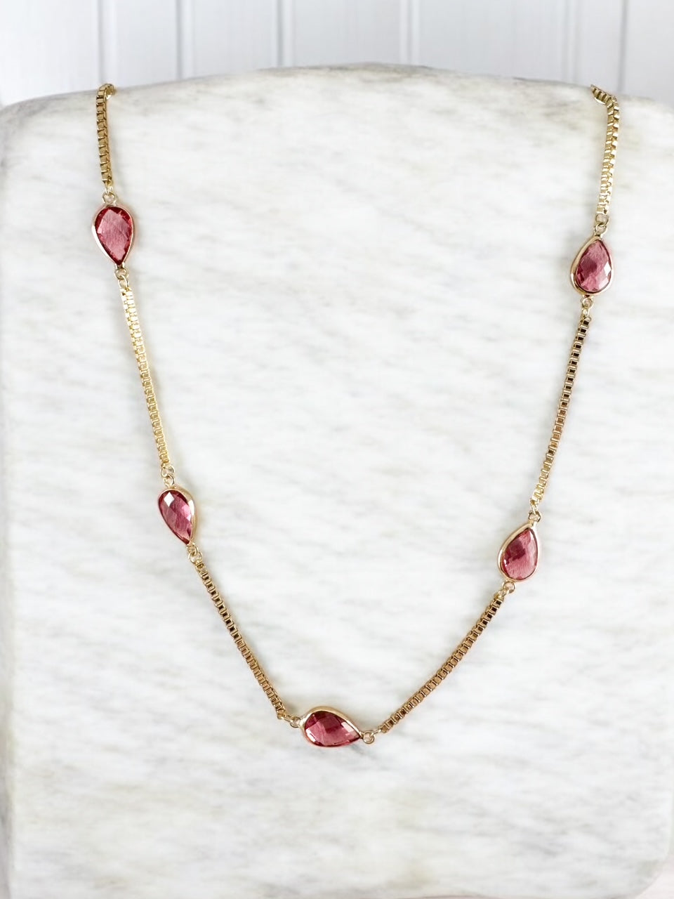 Starlight Drizzle Necklace, Pink