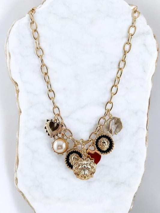 Golden Dominion Charm Necklace