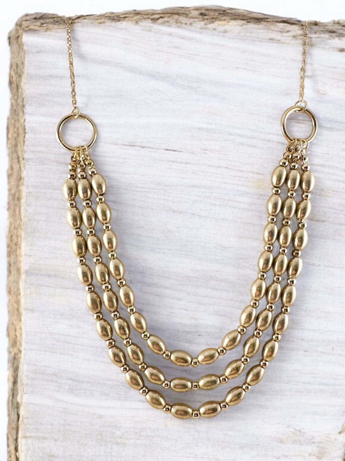 Timeless Tiers Necklace, Gold