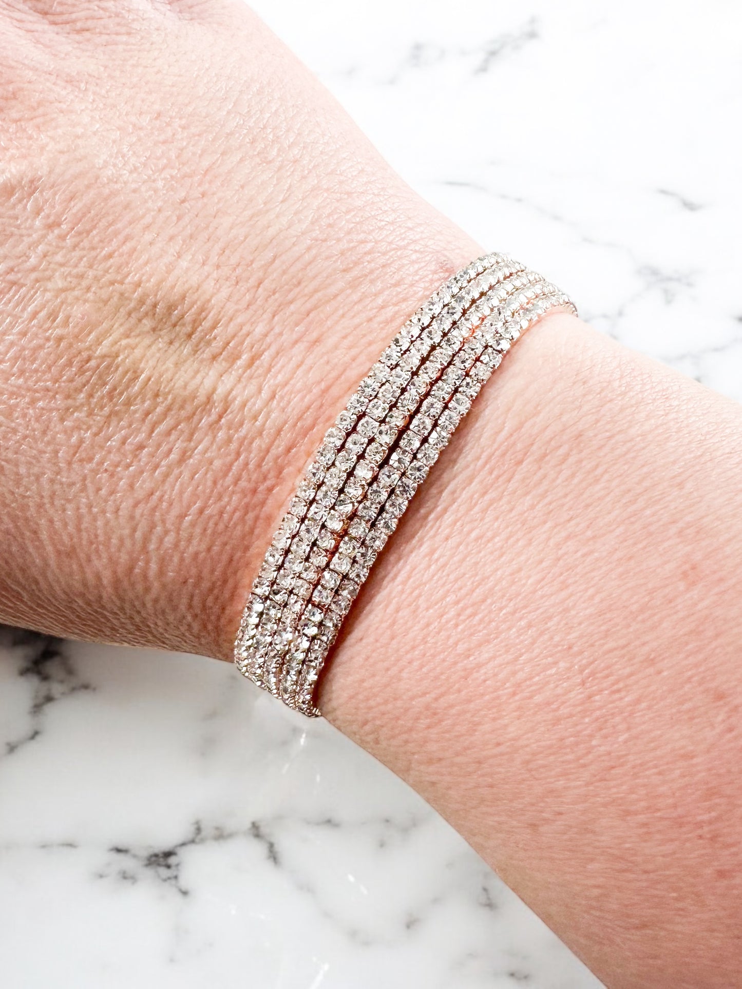 Luxe Trace Bracelet Set, Rose Gold